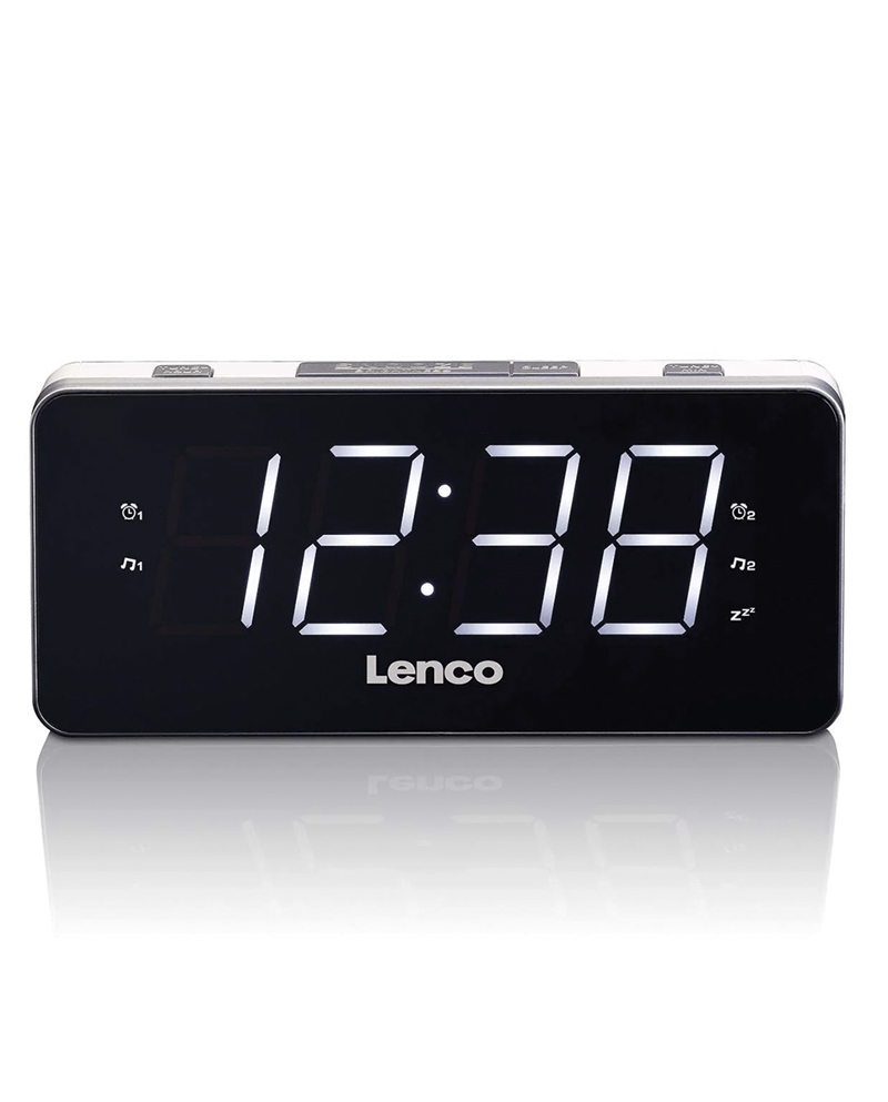 LENCO RADIO RELOGIO DESPERTADOR 1.8" DISPLAY LED BRANCO - CR18WHITE