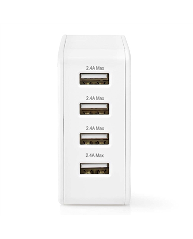 NEDIS CARREGADOR DE PAREDE RAPIDO 24W USB-A - WCHAU481AWT