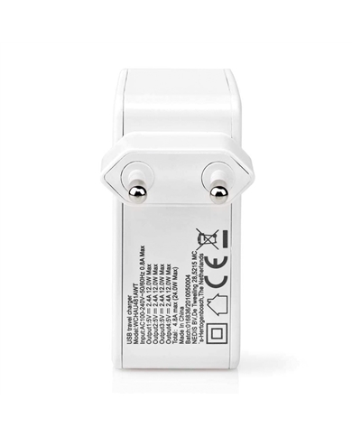 NEDIS CARREGADOR DE PAREDE RAPIDO 24W USB-A #3 - WCHAU481AWT