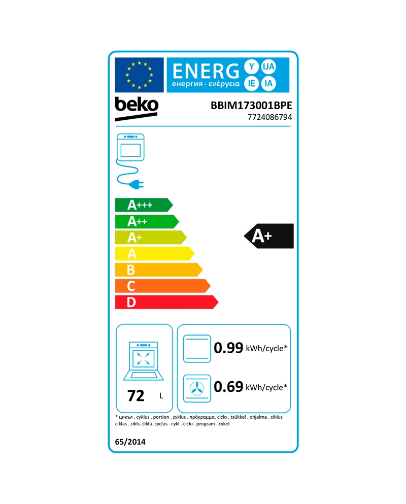 BEKO FORNO MULTIFUNÇOES 72LT AIRFRY PRETO A+ #1 - BBIM173001BPE