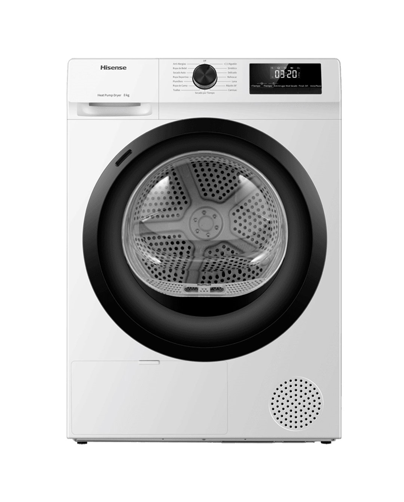 HISENSE SECADOR ROUPA 8KG BOMBA DE CALOR D - DHQE800BW2
