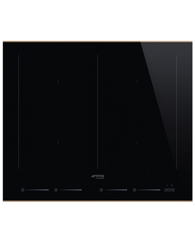 SMEG PLACA INDUÇAO 60CM 4ZONAS PRETA COBRE - SIM662WLDR