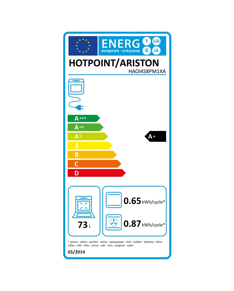 HOTPOINT FORNO MULTIF PIROL. HIDROL 73LT PRETO A+ #1 - HAOI4S8PM1XA
