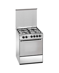 MEIRELES FOGAO INOX 4GAS L60xP60CM FORNO GAS C/AC GRILL EL A - M601X
