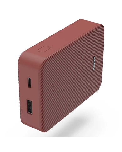 HAMA POWERBANK COLOUR 10 10000MAH 2 SAIDAS VERMELHO - 00201714