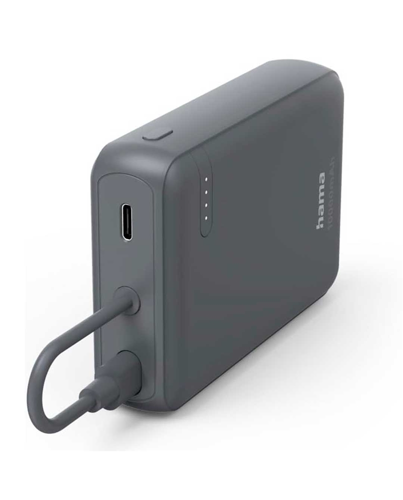 HAMA POWERBANK TRAVEL COM CABO 10000MAH 2 SAIDAS 2X USBC ANT - 00201739