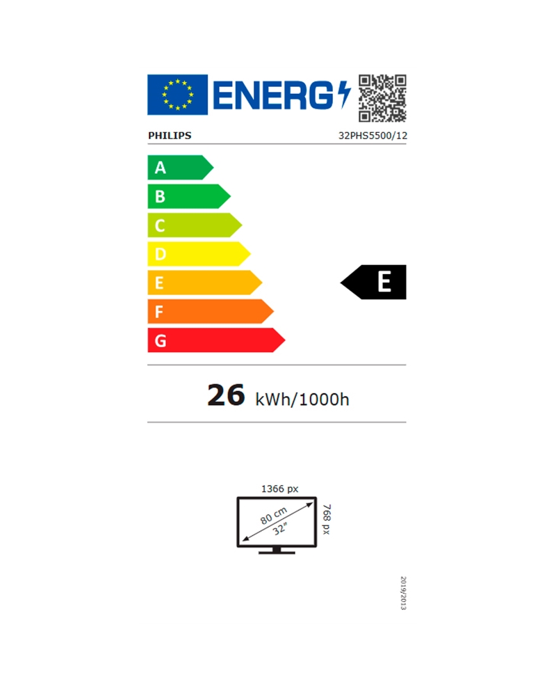 PHILIPS LED 32" HD 2HDMI 1USB E #1 - 32PHS550012