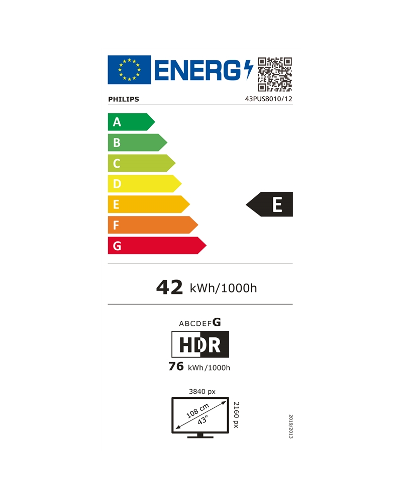 PHILIPS LED 43" 4K UHD SMARTTV AMBILIGHT 3HDMI 2USB E #1 - 43PUS801012