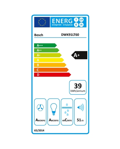 BOSCH CHAMINE PAREDE INCLINADA VIDRO PRETO 90CM A+ - DWK91LT60