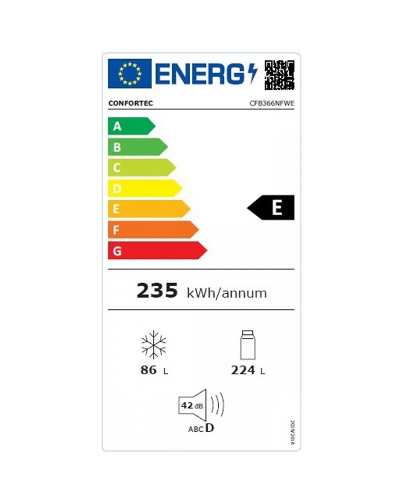CONFORTEC COMBINADO 1880x595x630MT 310LT NF INOX E - CFB366NFXE