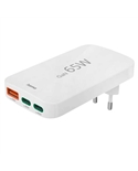HAMA CARREGADOR RAPIDO 2X USBC 1X USBA MINI PLANO, PD, 65W - 00201976