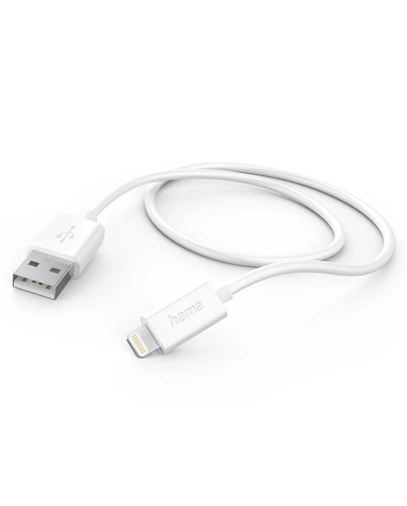 HAMA CABO USBA LIGHTNING 1M BRANCO - 00201579