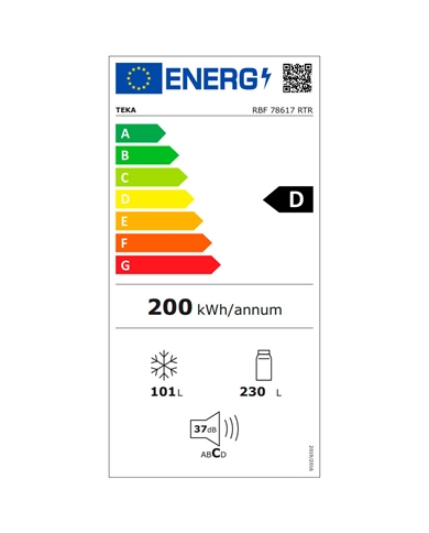 TEKA COMBINADO 1901X605X681MT NF 330LT AMERICAN RETRO D #1 - RBF78617RTR