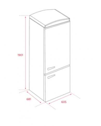 TEKA COMBINADO 1,88X0,595X0,630MT 310LT INOX E