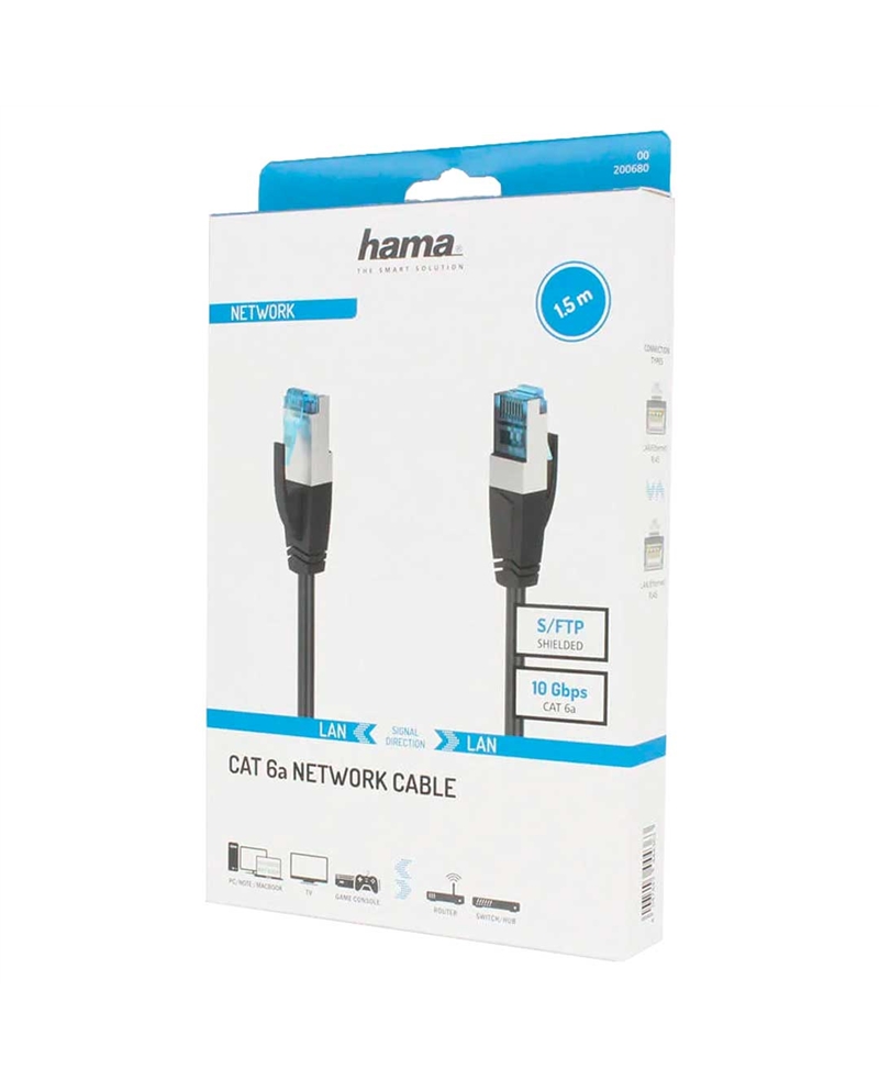 HAMA CABO REDE CAT 6A S/FTP 1.5M - 00200680