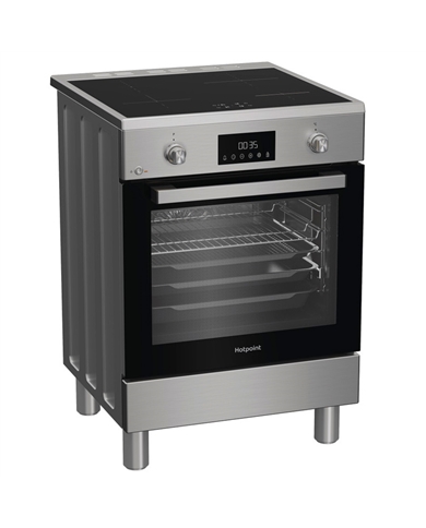 HOTPOINT FOGAO VITRO 60CM FORNO MULTIF INOX A - H6I8LMSAX