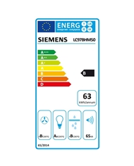 SIEMENS CHAMINE 90CM 739M3/H INOX VIDRO PRETO B - LC97BHM50