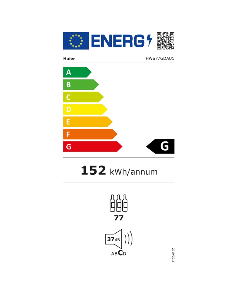 HAIER CAVE VINHO 77 GARRAFAS 2ZONAS 1270X497X585MT G #3 - HWS77GDAU1