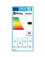 BALAY EXAUSTOR TETO 90CM 798M3/H BRANCO A - 3BE297RW