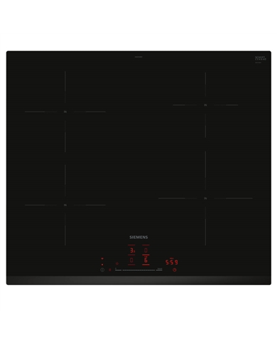 SIEMENS PLACA INDUÇAO 4 ZONAS 60CM BISELADA FRONTAL - EH631HEB1E
