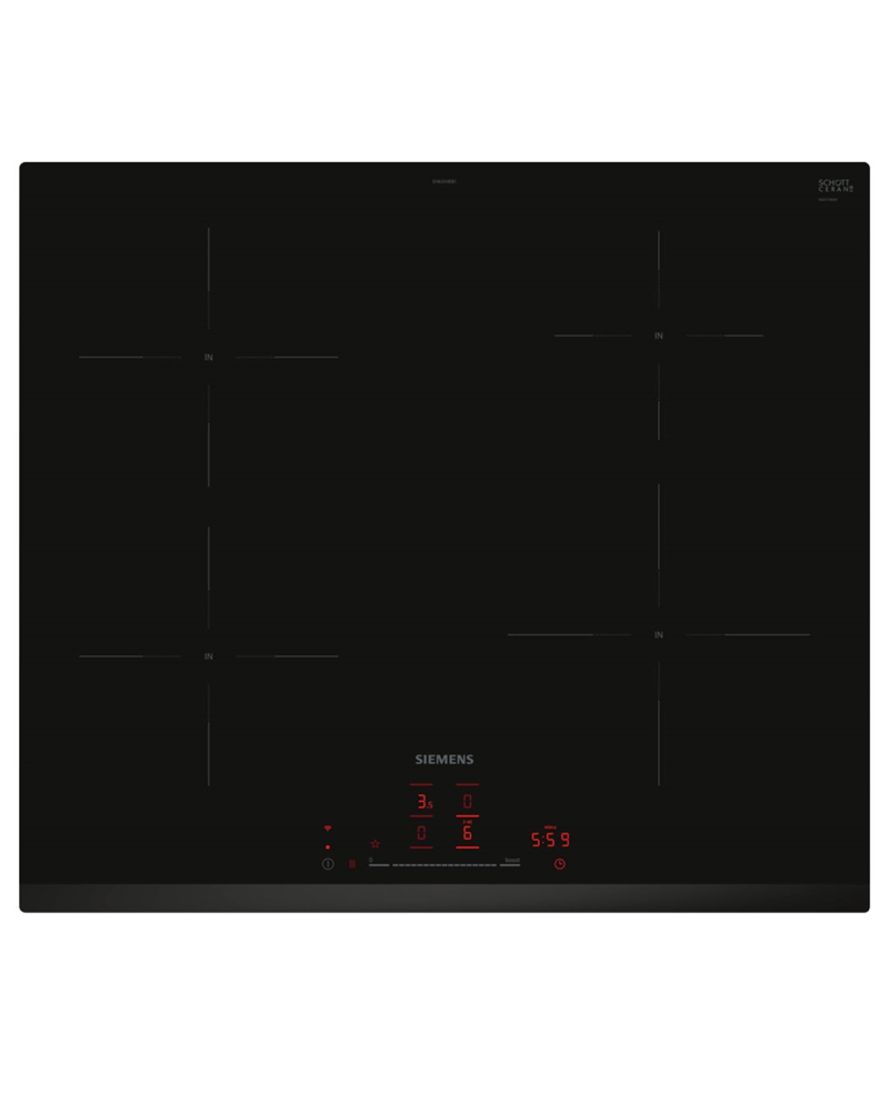 SIEMENS PLACA INDUÇAO 4 ZONAS 60CM BISELADA FRONTAL - EH631HEB1E