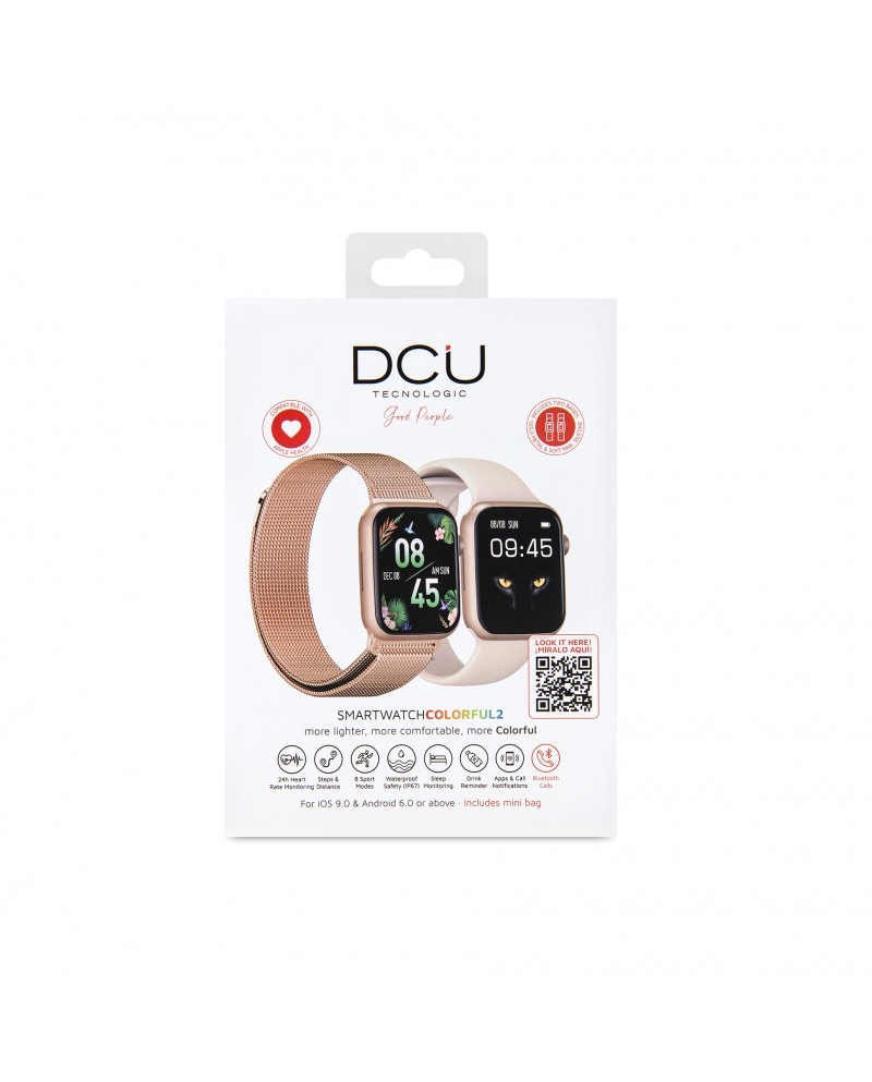 DCU SMARTWATCH COLORFUL BLUETOOTH 2 ROSA E METAL #2 - 34157043