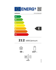 SAMSUNG FRIGORIFICO 2PT 1715X600X647MT NF 305LT INOX E #5 - RT31CG5624S9ES