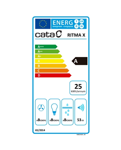 CATA EXAUSTOR 60CM 480.5M3H INOX A - RITMA60X