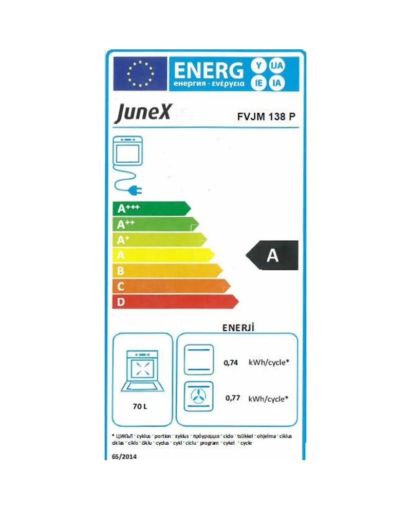 JUNEX FORNO MULTIF 71LT INOX A - FVJM137X