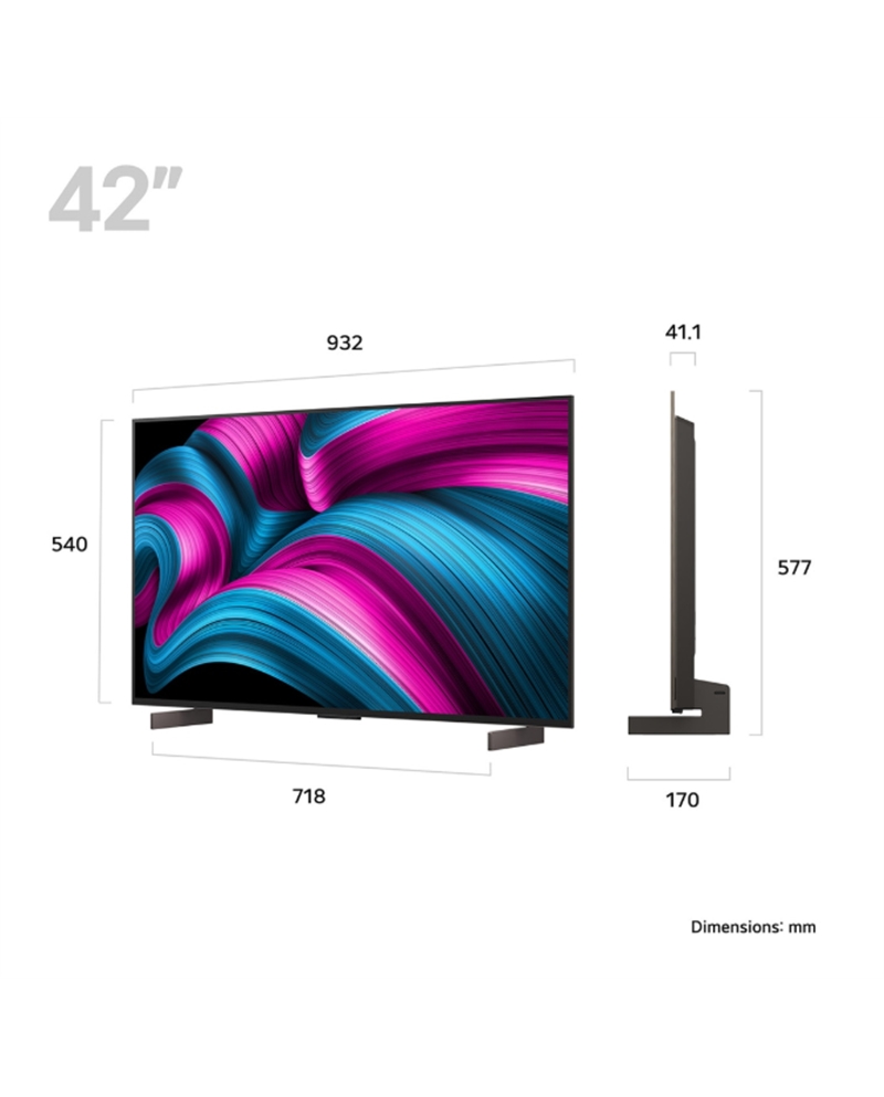 LG OLED 42" UHD 4K SMARTTV EVO AI C5 HDMI USB G - OLED42C5ELB
