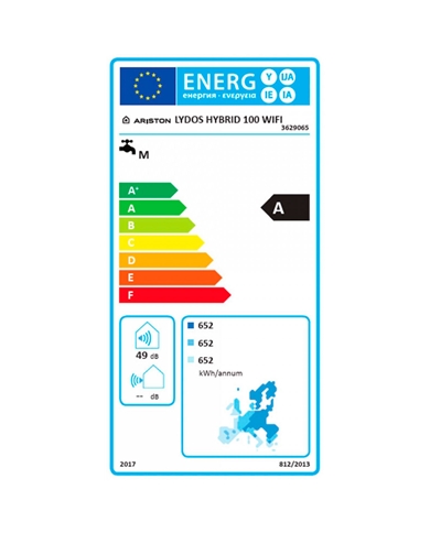 ARISTON TERMOACUMULADOR 100LT HIBRIDO LYDOS WIFI A - LYDOSHY100WIFI