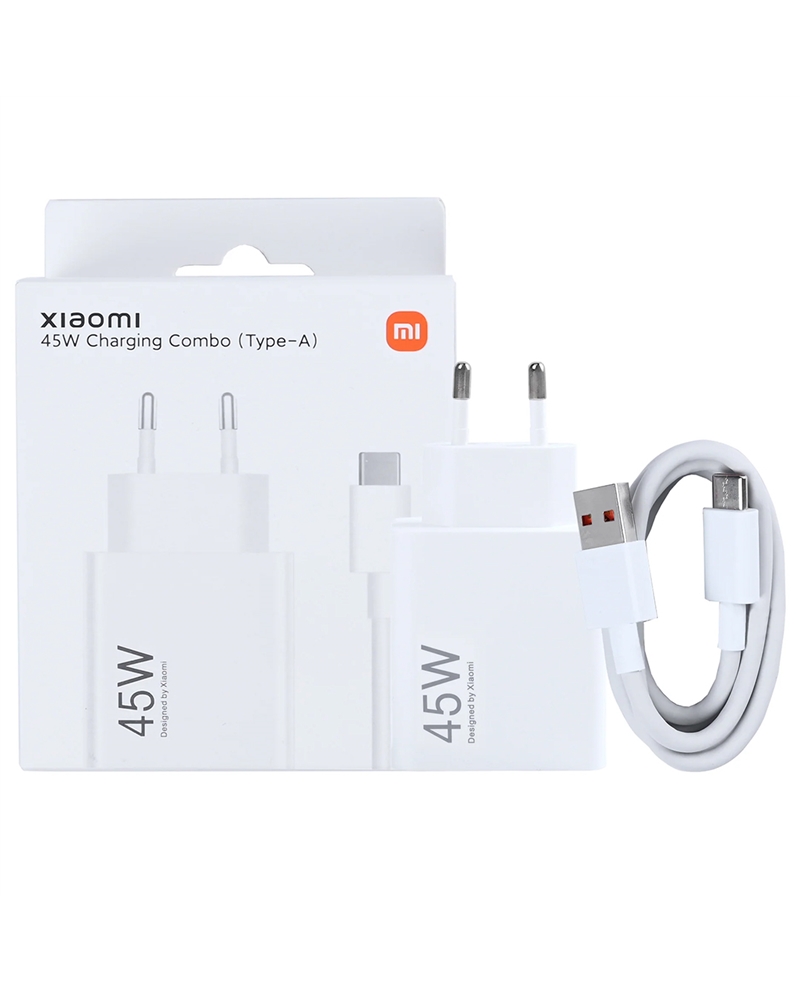 XIAOMI CARREGADOR 45W TURBO CHARGING TYPE A WHITE - MDY17EF