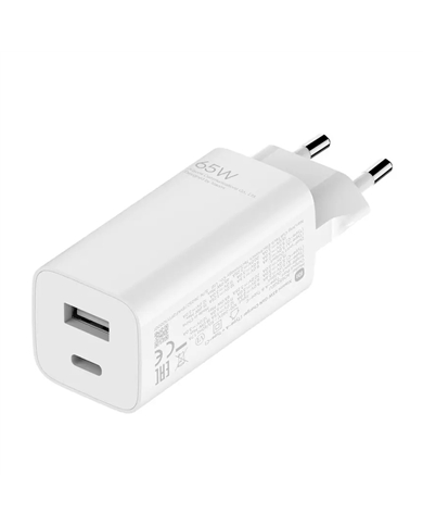 XIAOMI CARREGADOR 65W HYPERCHARGE GANL TYPEA+TYPEC - AD652GEU