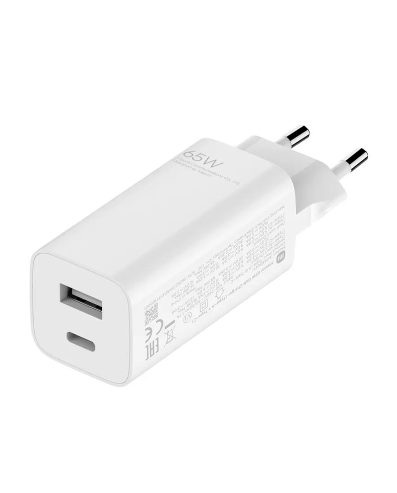 XIAOMI CARREGADOR 65W HYPERCHARGE GANL TYPEA+TYPEC - AD652GEU