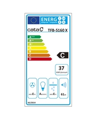 CATA EXAUSTOR 60CM 2VELOC MAX 300M3/H INOX C - TFB5160X