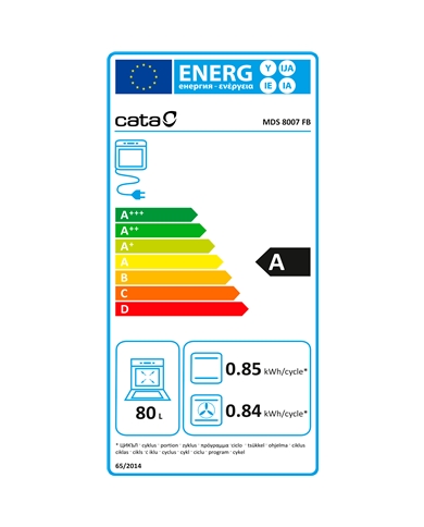 CATA FORNO MULTIF 80LT PRETO A - MDS8007FB