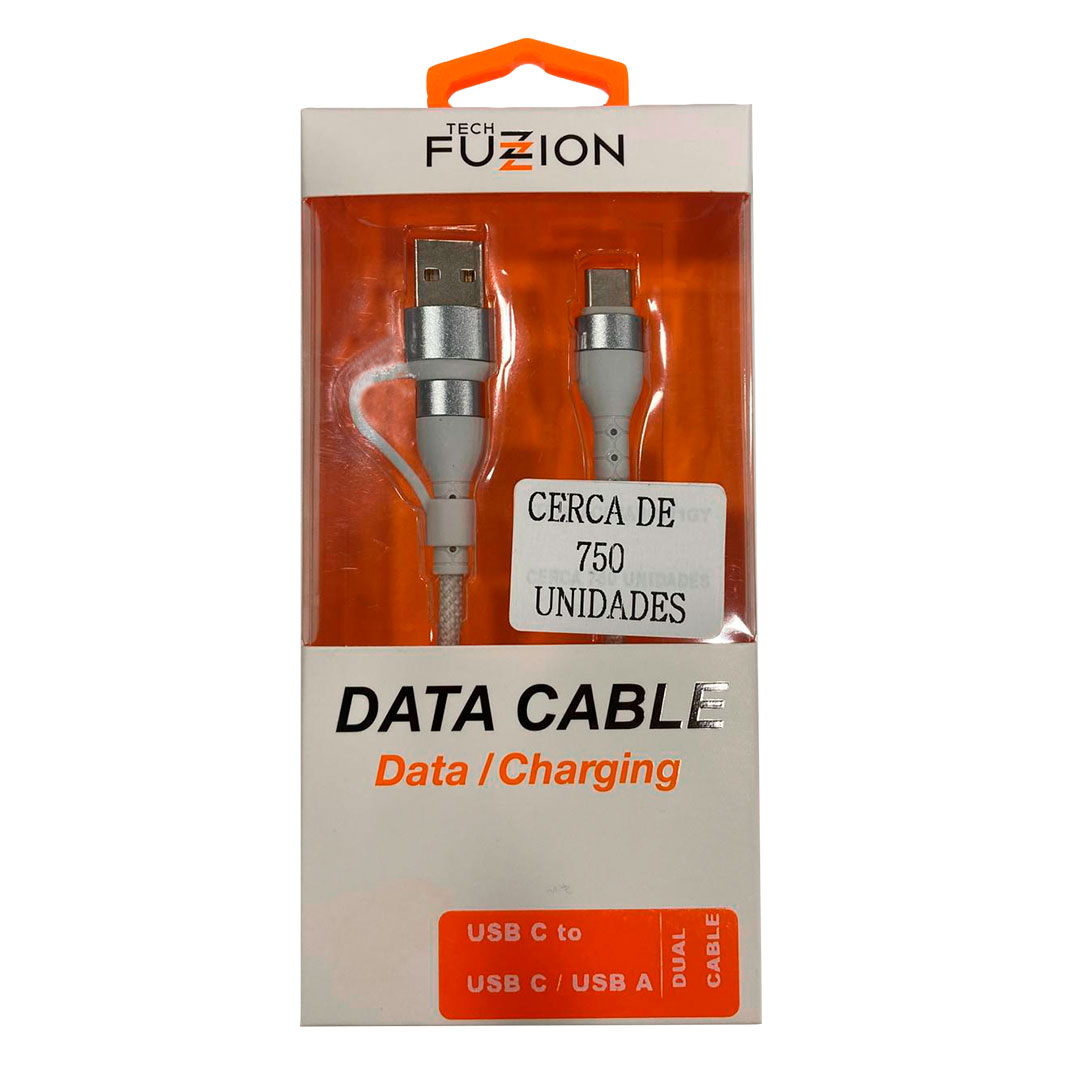 TECH FUZZION CABO USB USB C CINZA