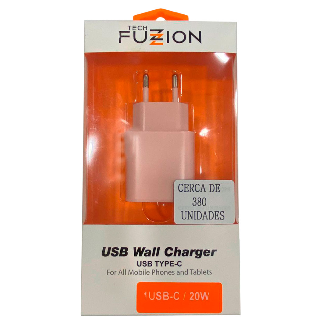 TECH FUZZION USB WALL CHARGER TYPE C 20W ROSA