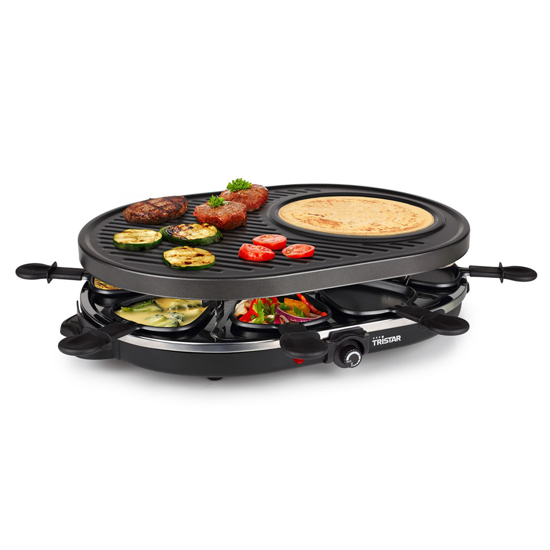 TRISTAR RACLETTE GRILL 1200W 8 PESSOAS 43X30CM