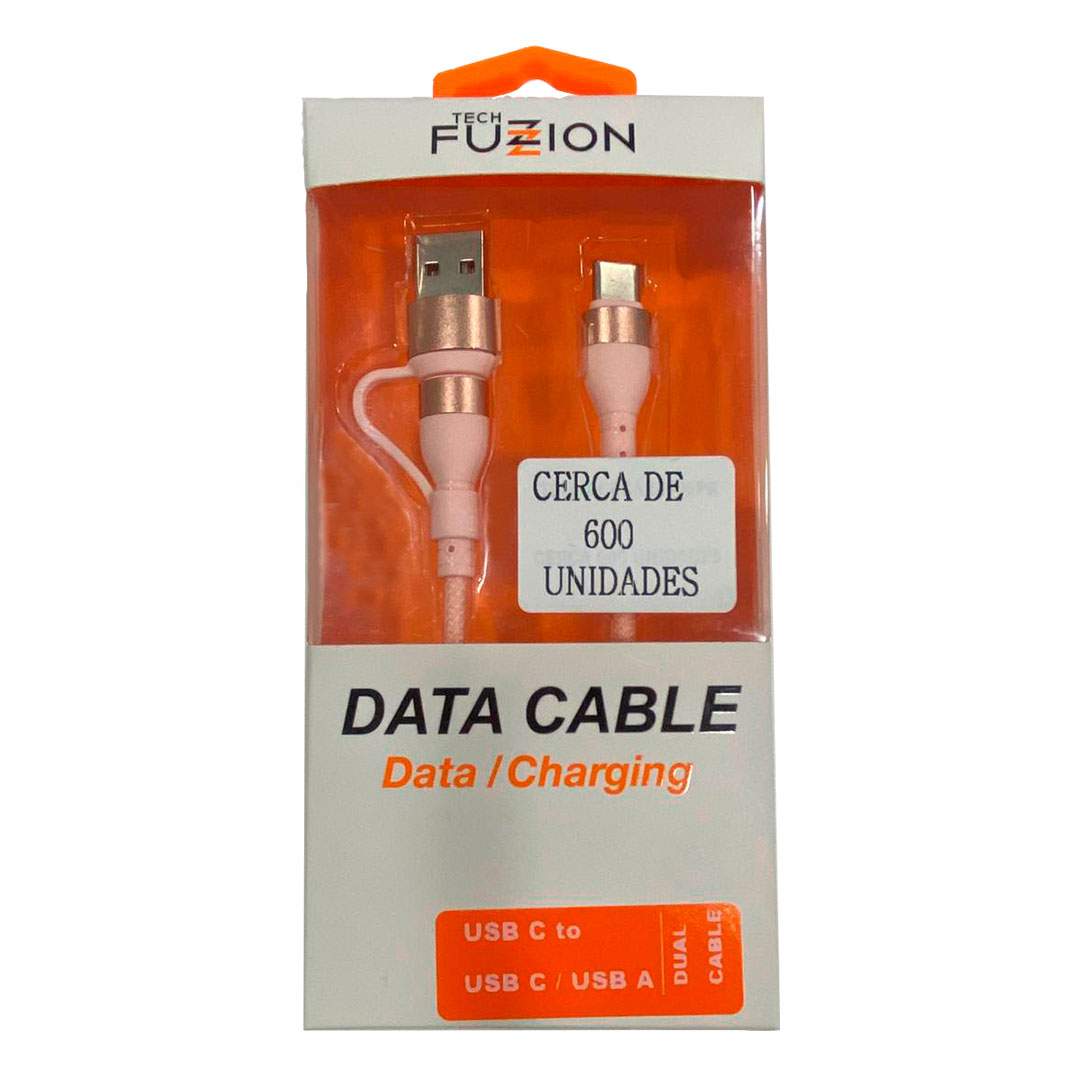 TECH FUZZION CABO USB USB C ROSA