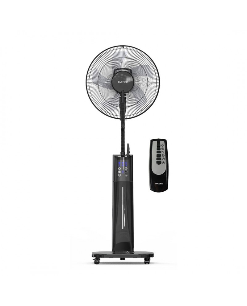 HAEGER VENTOINHA PE DIAMETRO 45CM 3VEL C/HUMIDIFICADOR PRETA