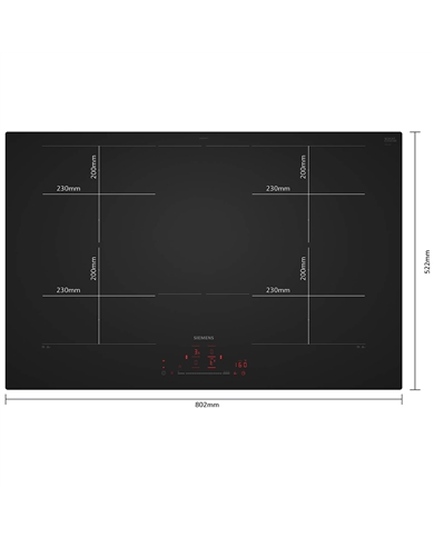 SIEMENS PLACA INDUÇAO 80CM FLEXINDUTION VIDRO MATE - EX81AHYC1E