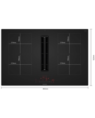 SIEMENS PLACA INDUÇAO 80CM C/ VENTILAÇAO INTEG VIDRO MATE - ED81AHQ26E