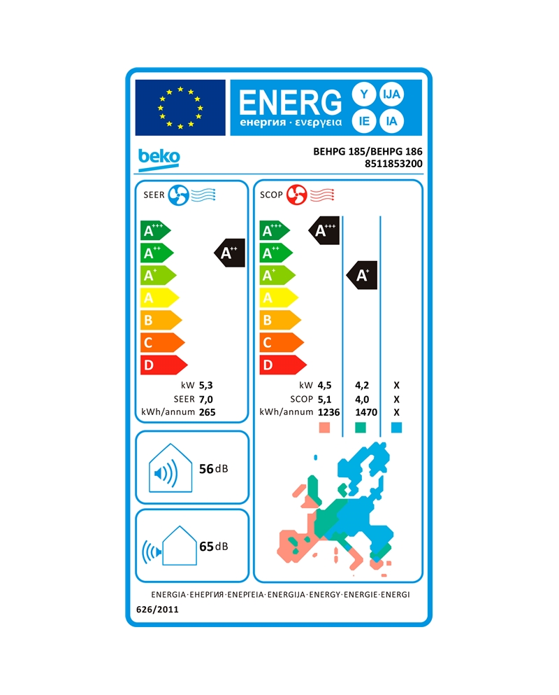 BEKO AR CONDICIONADO INT+EXT WIFI 18000BTU A++ #1 - BEHPP18