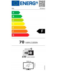 TCL LED 55" 4K UHD GOOGLE TV 3HDMI 2USB (F)