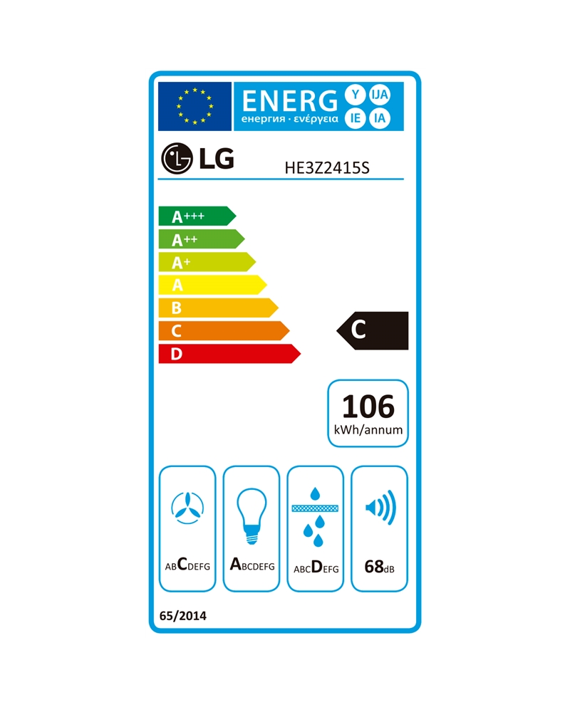 LG EXAUSTOR 52CM MAX 600M3/H INOX C #1 - HE3Z2415S
