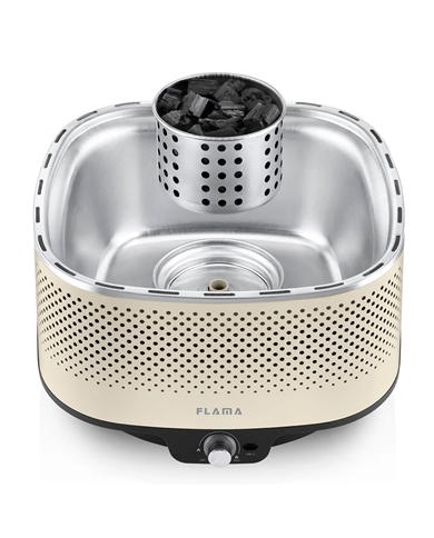 FLAMA GRELHADOR BARBECUE CARVAO BEGE #9 - 4012FL