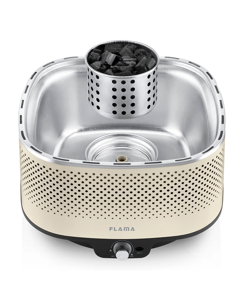 FLAMA GRELHADOR BARBECUE CARVAO BEGE #9 - 4012FL