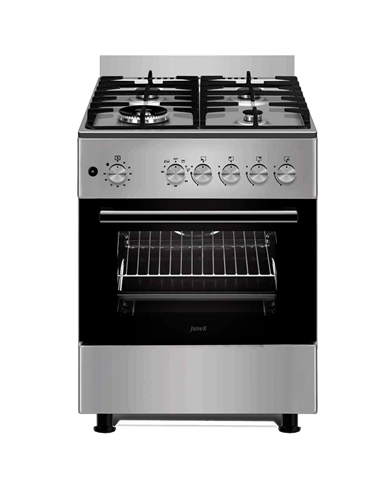 JUNEX FOGAO 60X60CM 4GAS 1WOK BUT FORNO E GRILL A GAS INOX - RL777XB