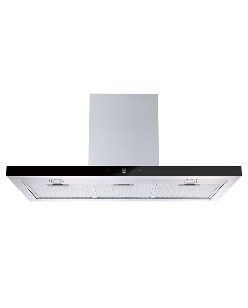 CONFORTEC CHAMINE 90CM 800M3H VIDRO PRETO INOX A - CF83T90N